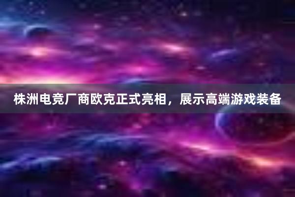 株洲电竞厂商欧克正式亮相，展示高端游戏装备